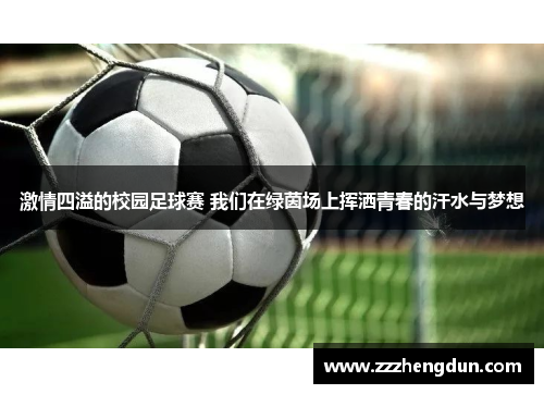 激情四溢的校园足球赛 我们在绿茵场上挥洒青春的汗水与梦想