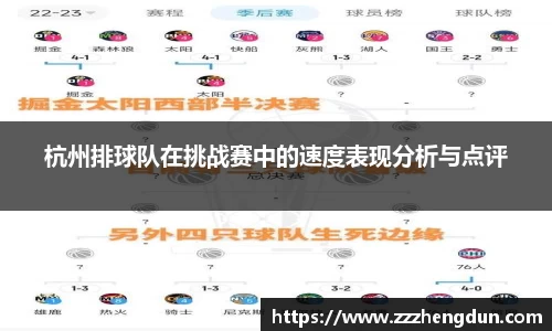杭州排球队在挑战赛中的速度表现分析与点评
